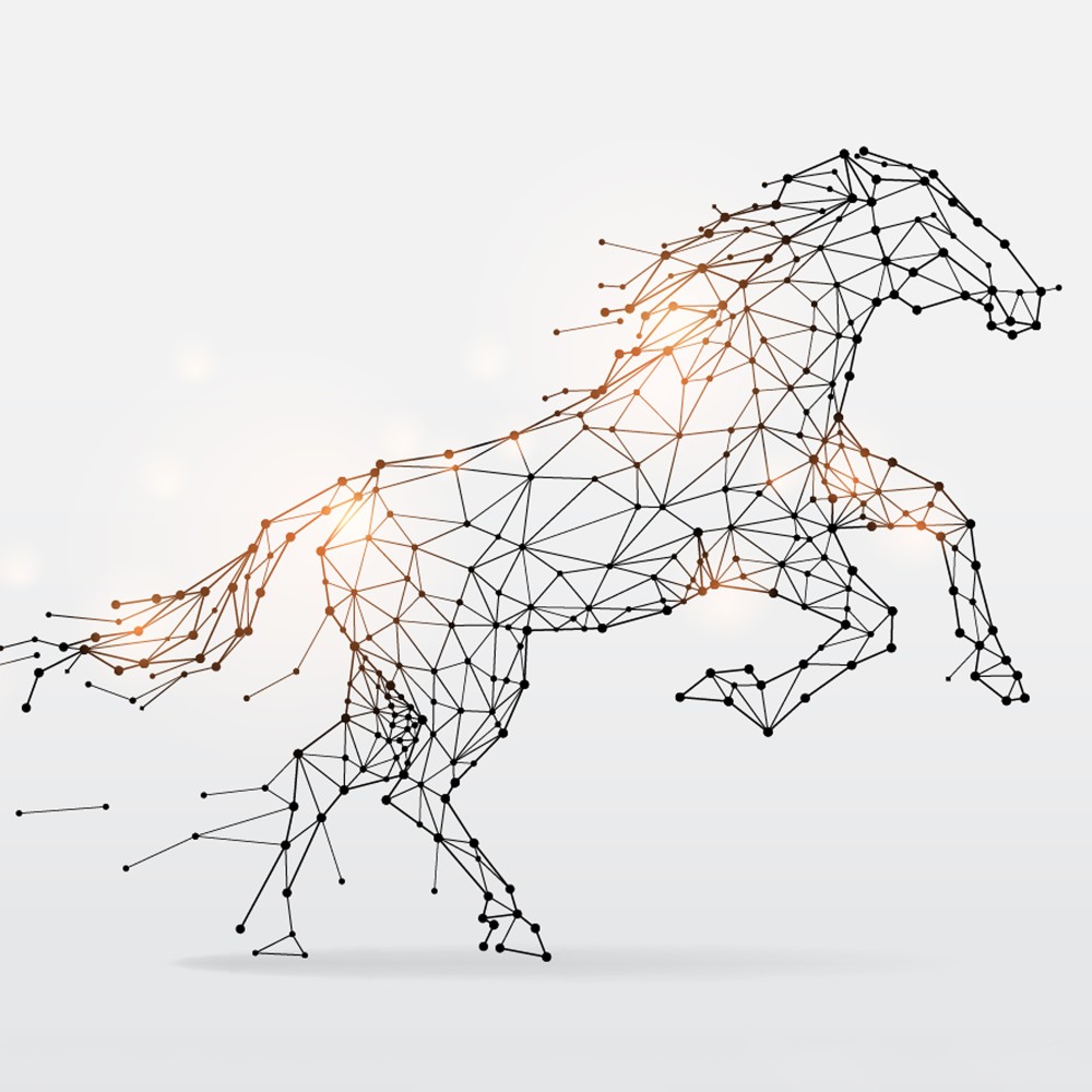 Horse Geometric Line Art